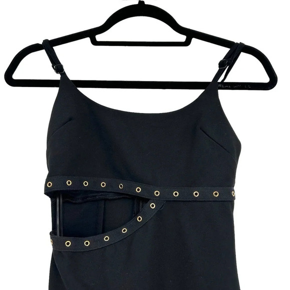 Superdown Kelly Cut Out Dress Black Mini Grommet Size Small - Picture 3 of 10